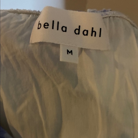 NWT Bella Dahl Scrunch Strap Tiered Lavender and Sage Floral Midi Dress Sz Med - Picture 4 of 6